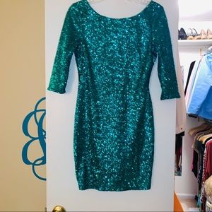 Emerald green sparkle dress